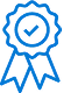 Blue rosette icon